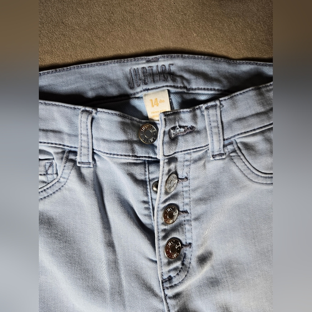 Girls Justice size 14 slim jeggings - Picture 2 of 4